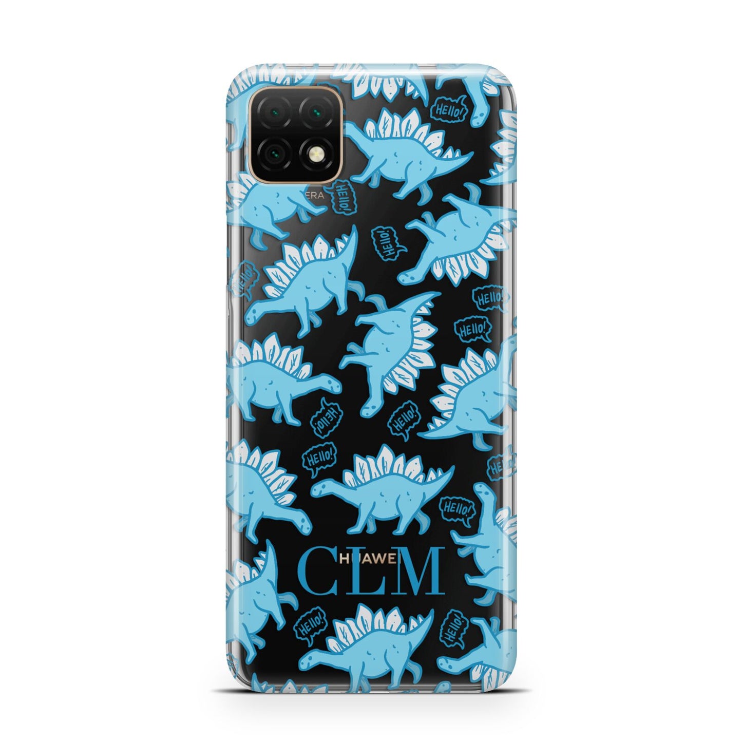 Personalised Dinosaur Initials Huawei Enjoy 20 Phone Case