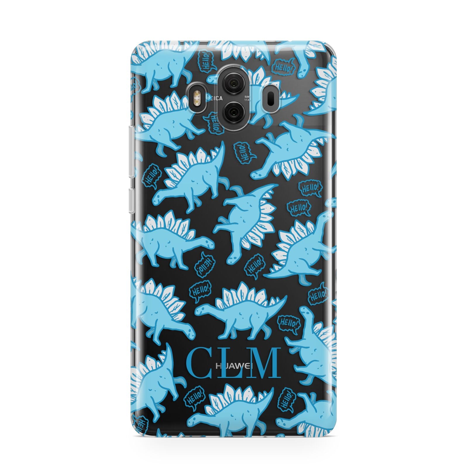 Personalised Dinosaur Initials Huawei Mate 10 Protective Phone Case