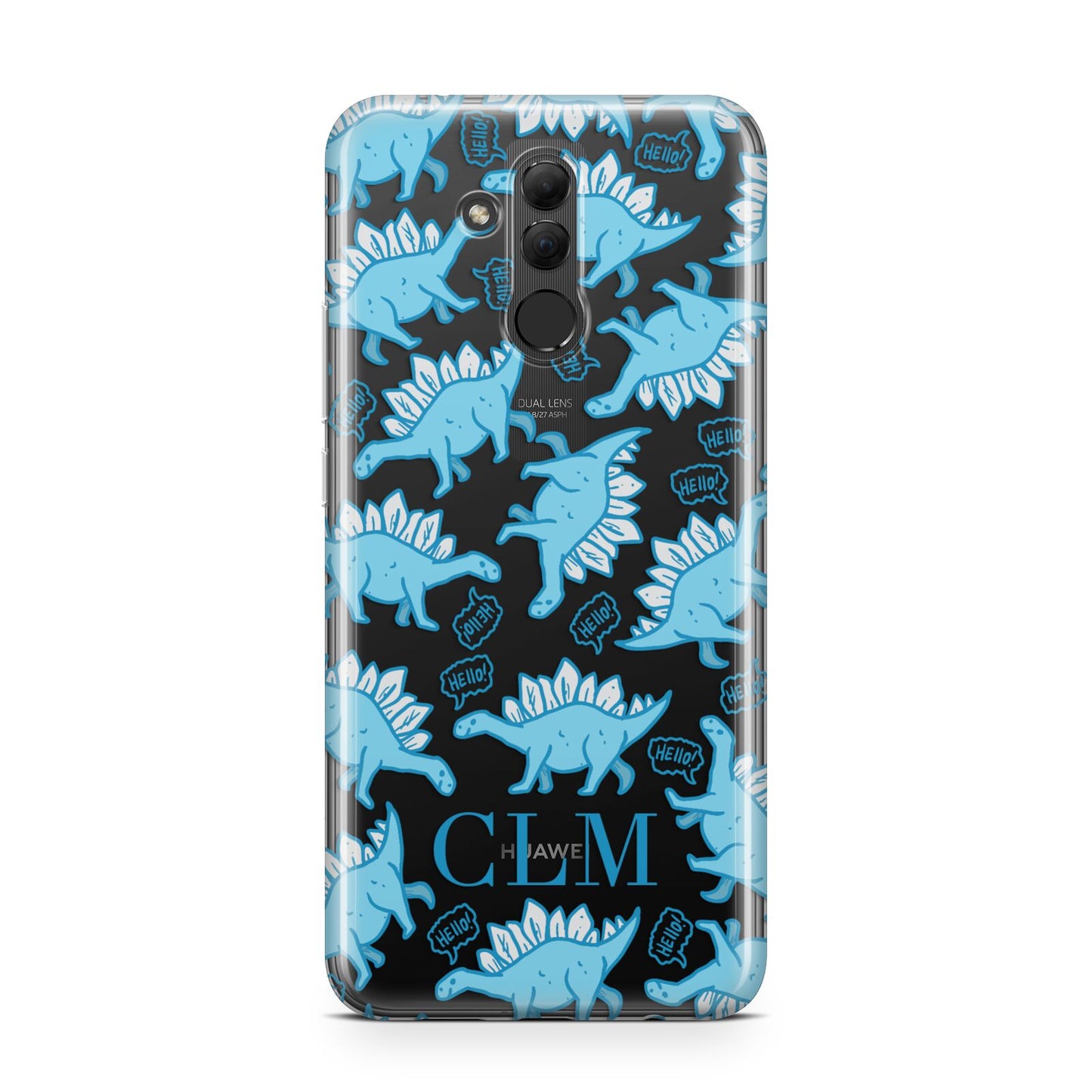 Personalised Dinosaur Initials Huawei Mate 20 Lite