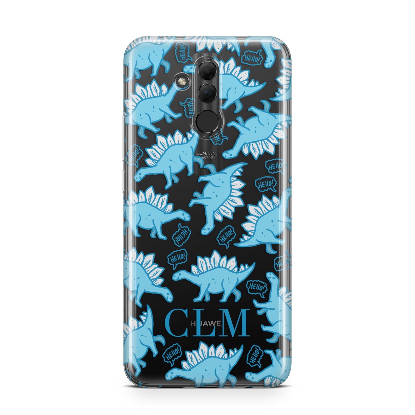 Personalised Dinosaur Initials Huawei Mate 20 Lite