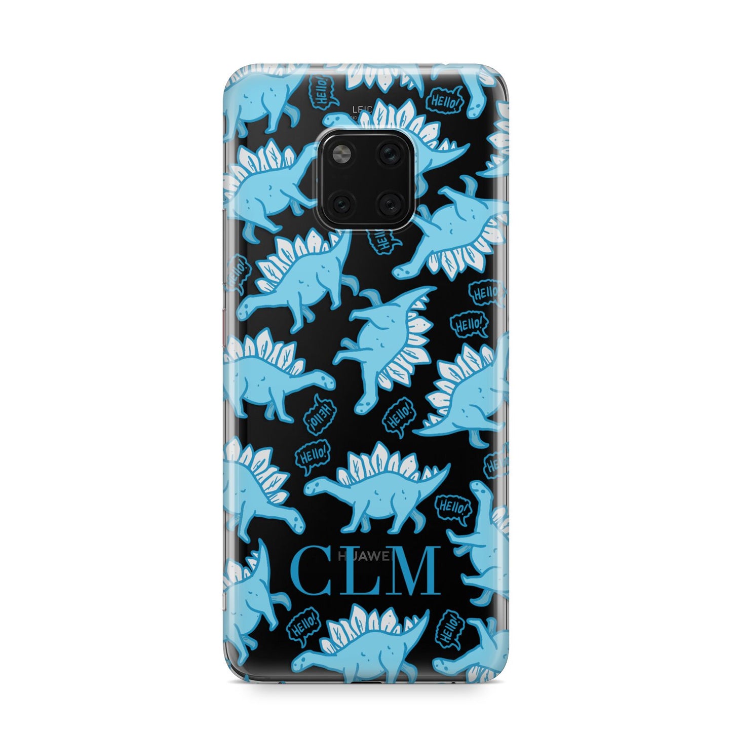 Personalised Dinosaur Initials Huawei Mate 20 Pro Phone Case
