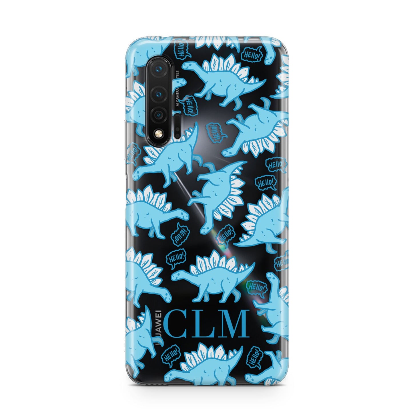 Personalised Dinosaur Initials Huawei Nova 6 Phone Case