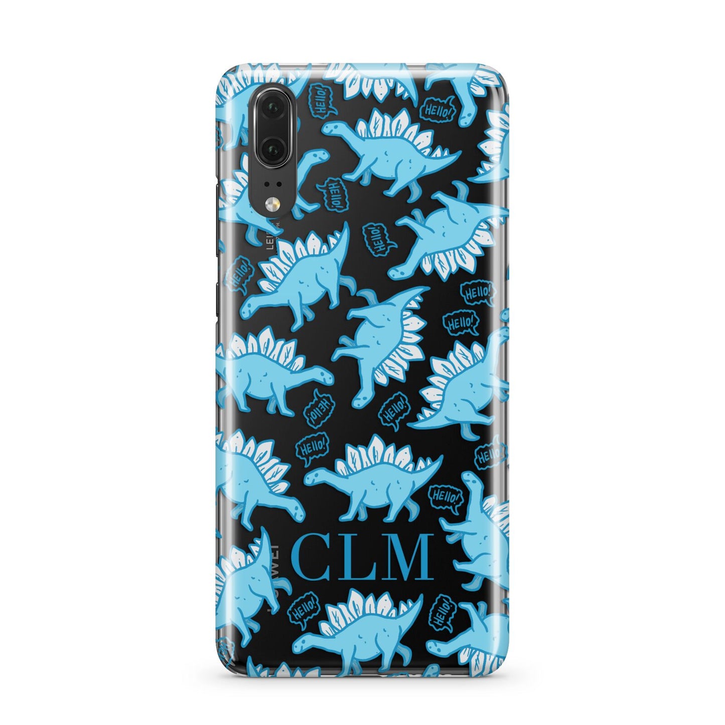 Personalised Dinosaur Initials Huawei P20 Phone Case