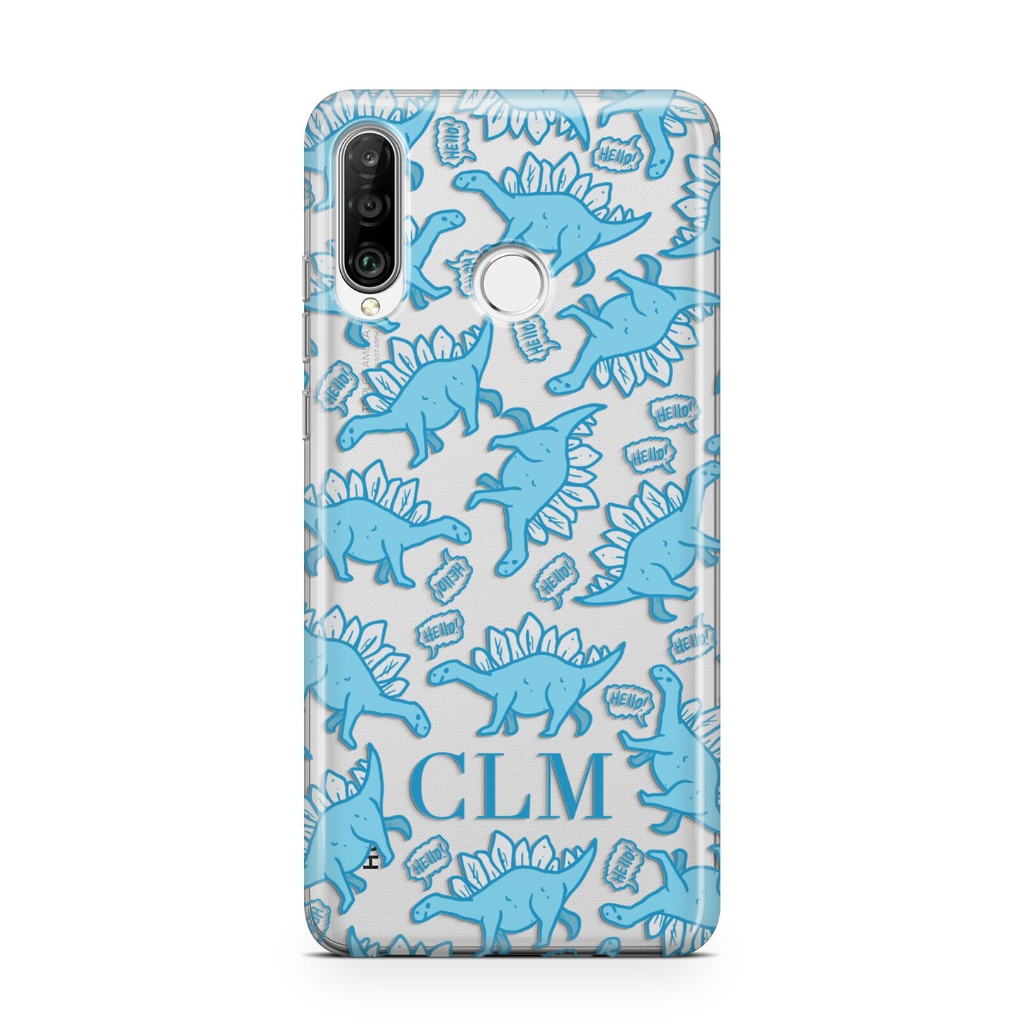 Personalised Dinosaur Initials Huawei P30 Lite Phone Case