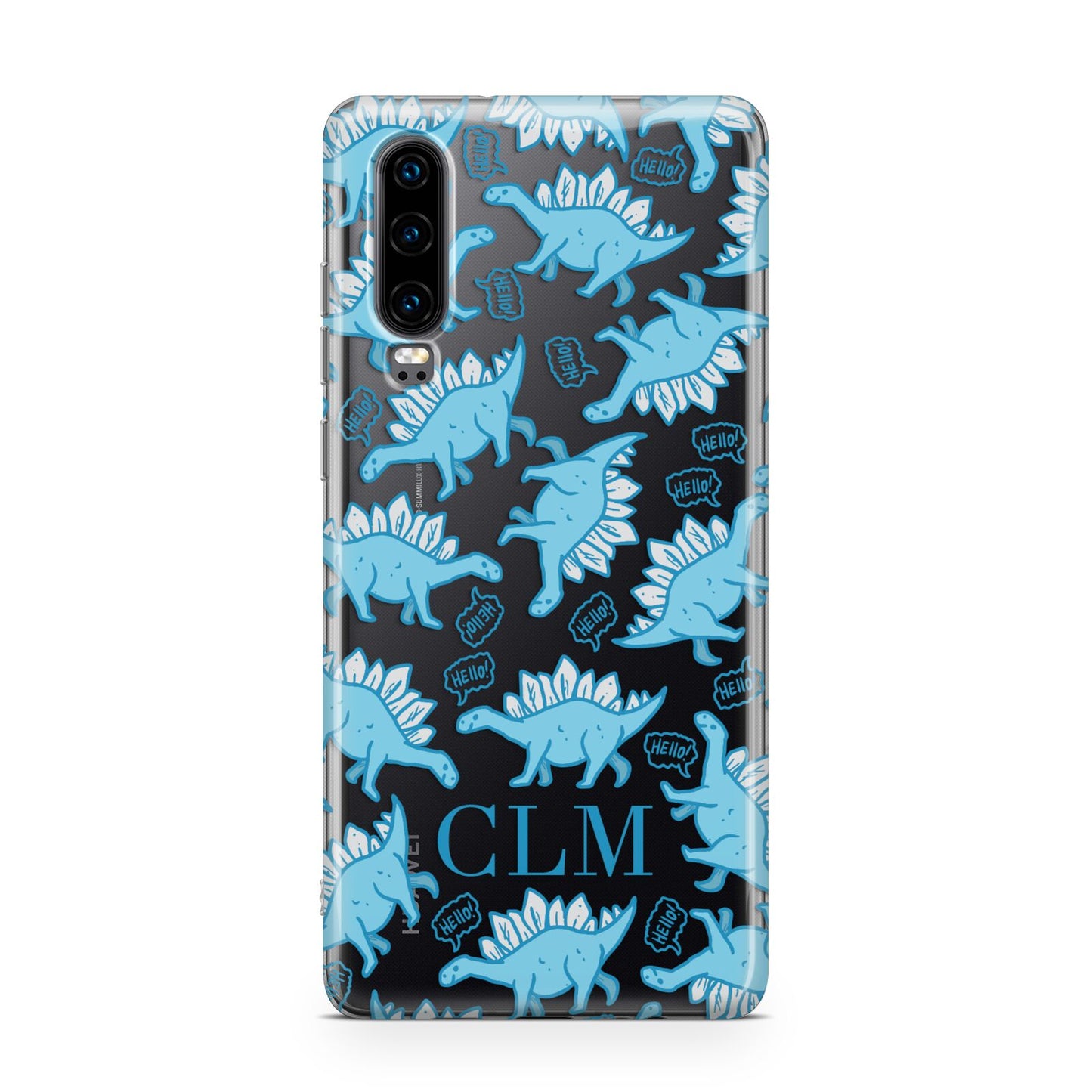 Personalised Dinosaur Initials Huawei P30 Phone Case
