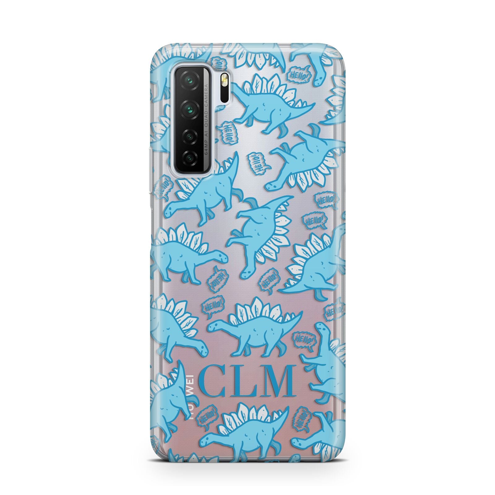 Personalised Dinosaur Initials Huawei P40 Lite 5G Phone Case