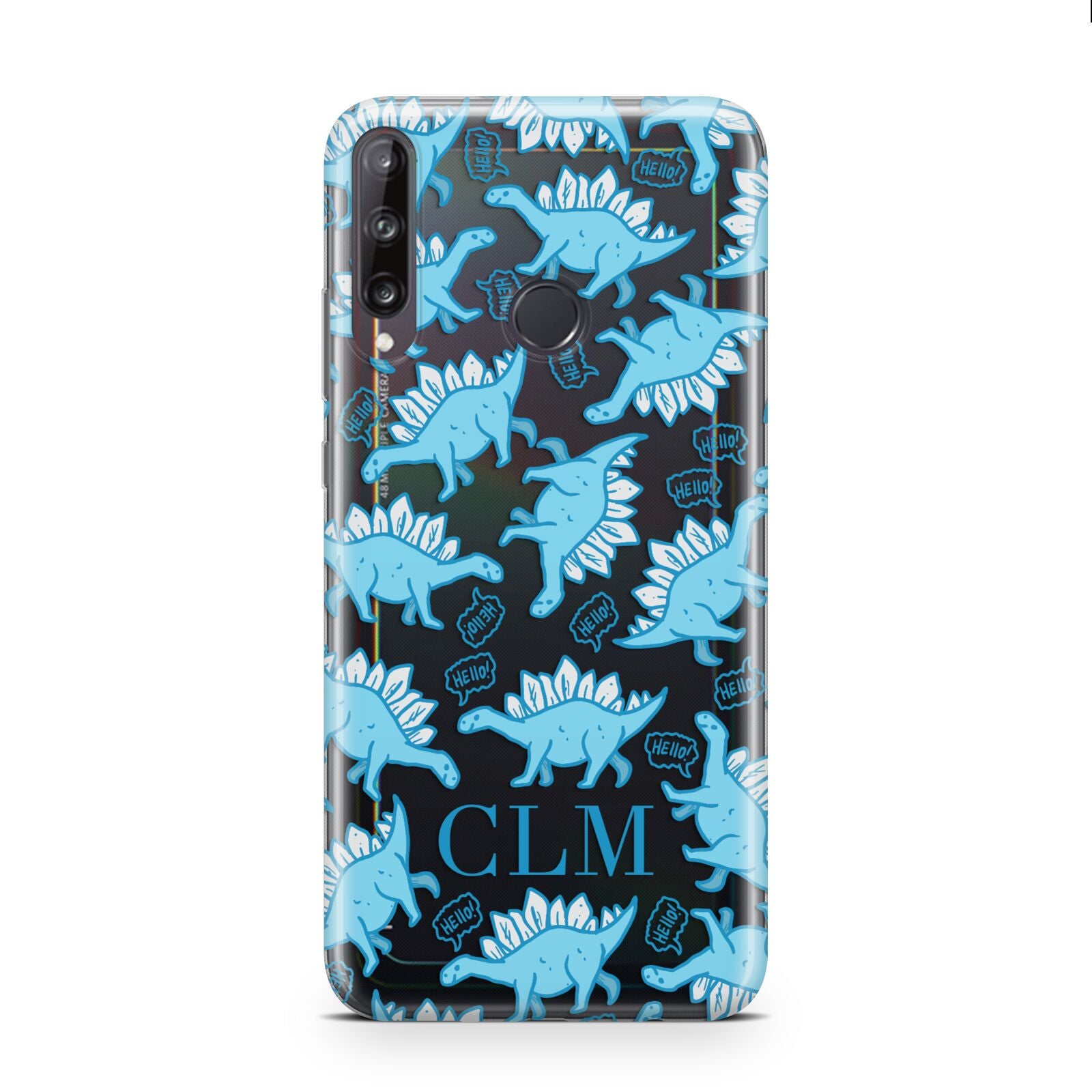Personalised Dinosaur Initials Huawei P40 Lite E Phone Case