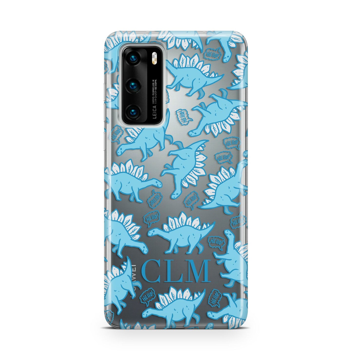 Personalised Dinosaur Initials Huawei P40 Phone Case