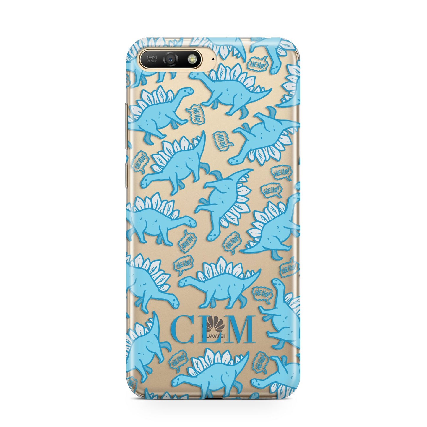 Personalised Dinosaur Initials Huawei Y6 2018