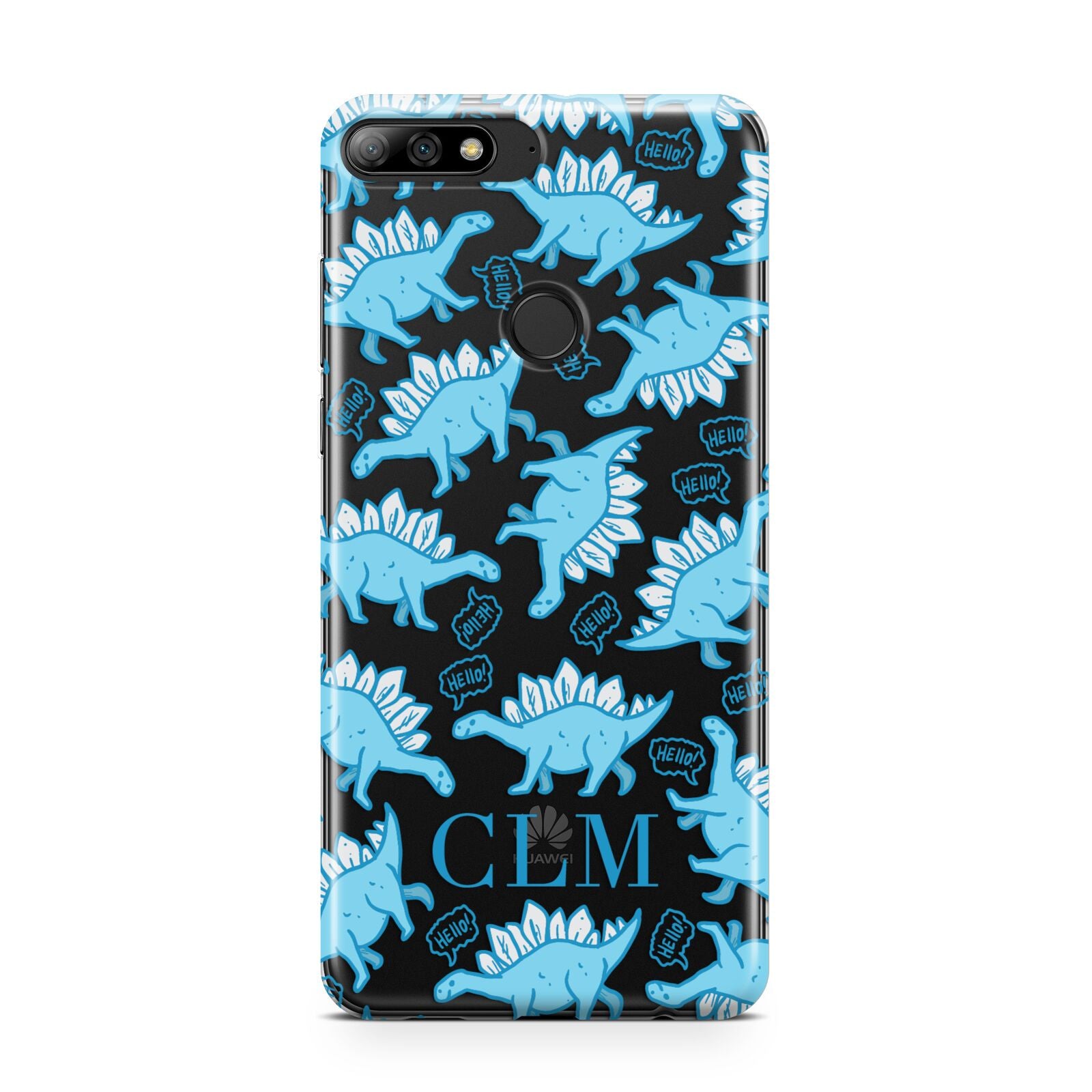 Personalised Dinosaur Initials Huawei Y7 2018