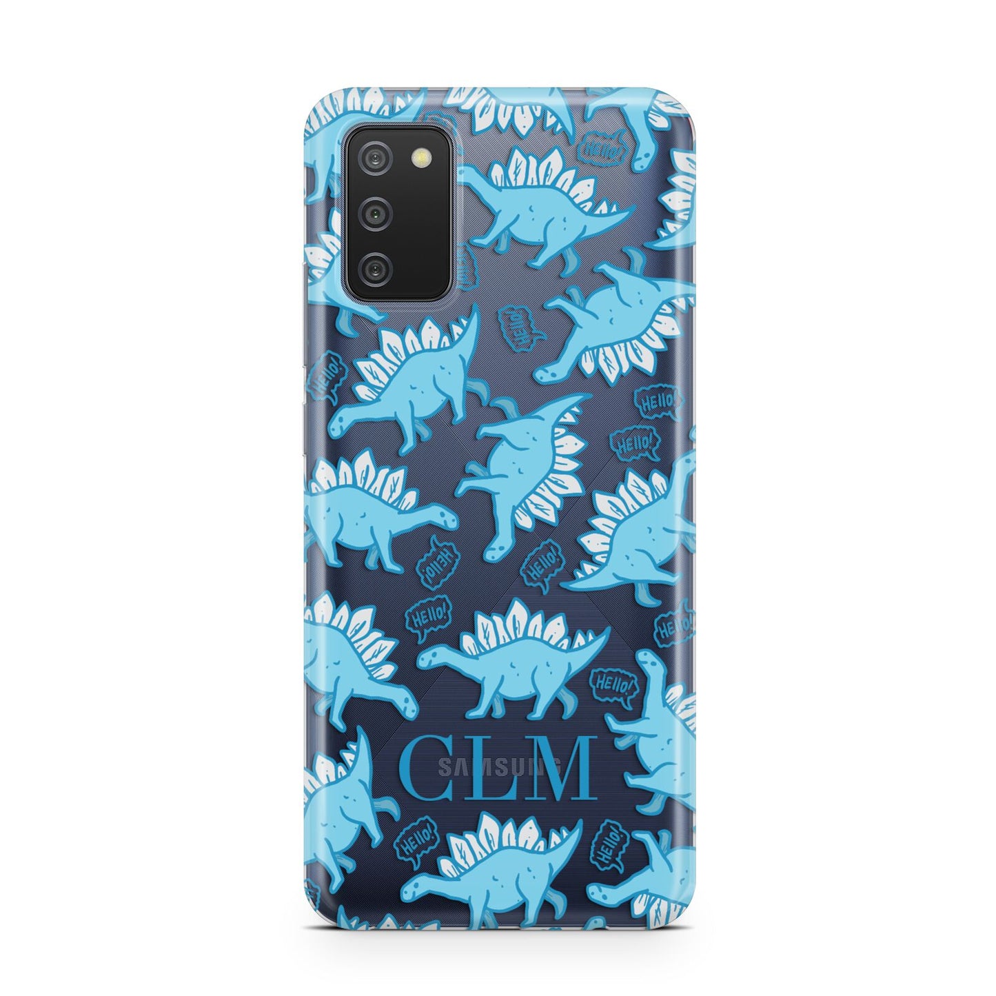 Personalised Dinosaur Initials Samsung A02s Case