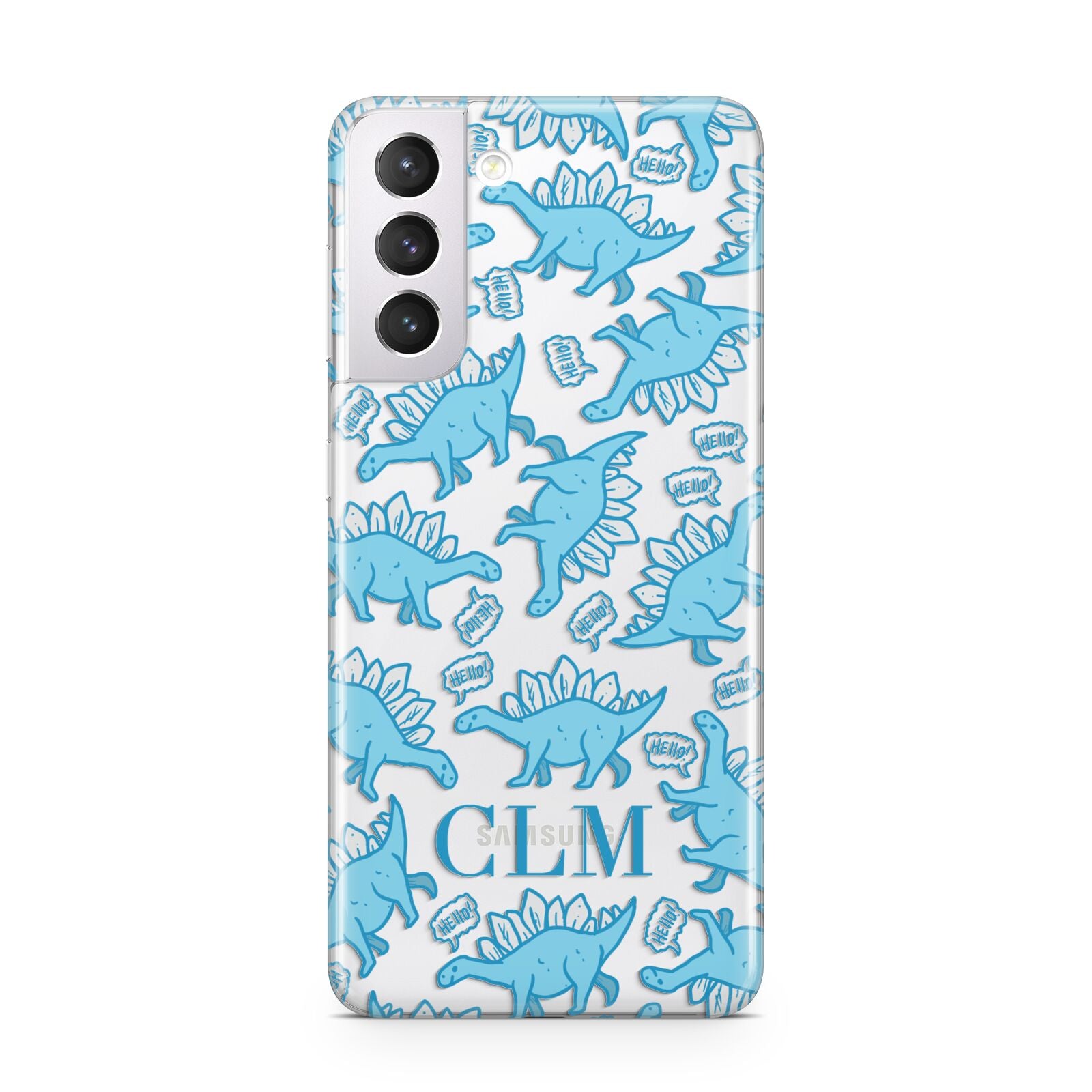 Personalised Dinosaur Initials Samsung S21 Case
