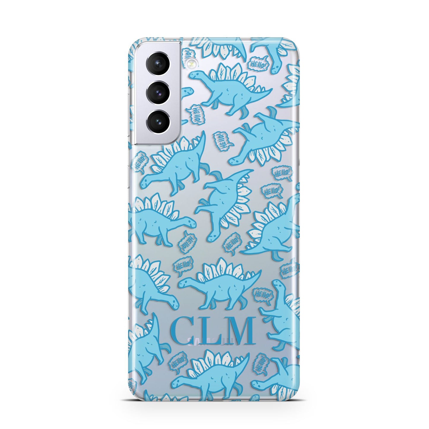 Personalised Dinosaur Initials Samsung S21 Plus Case