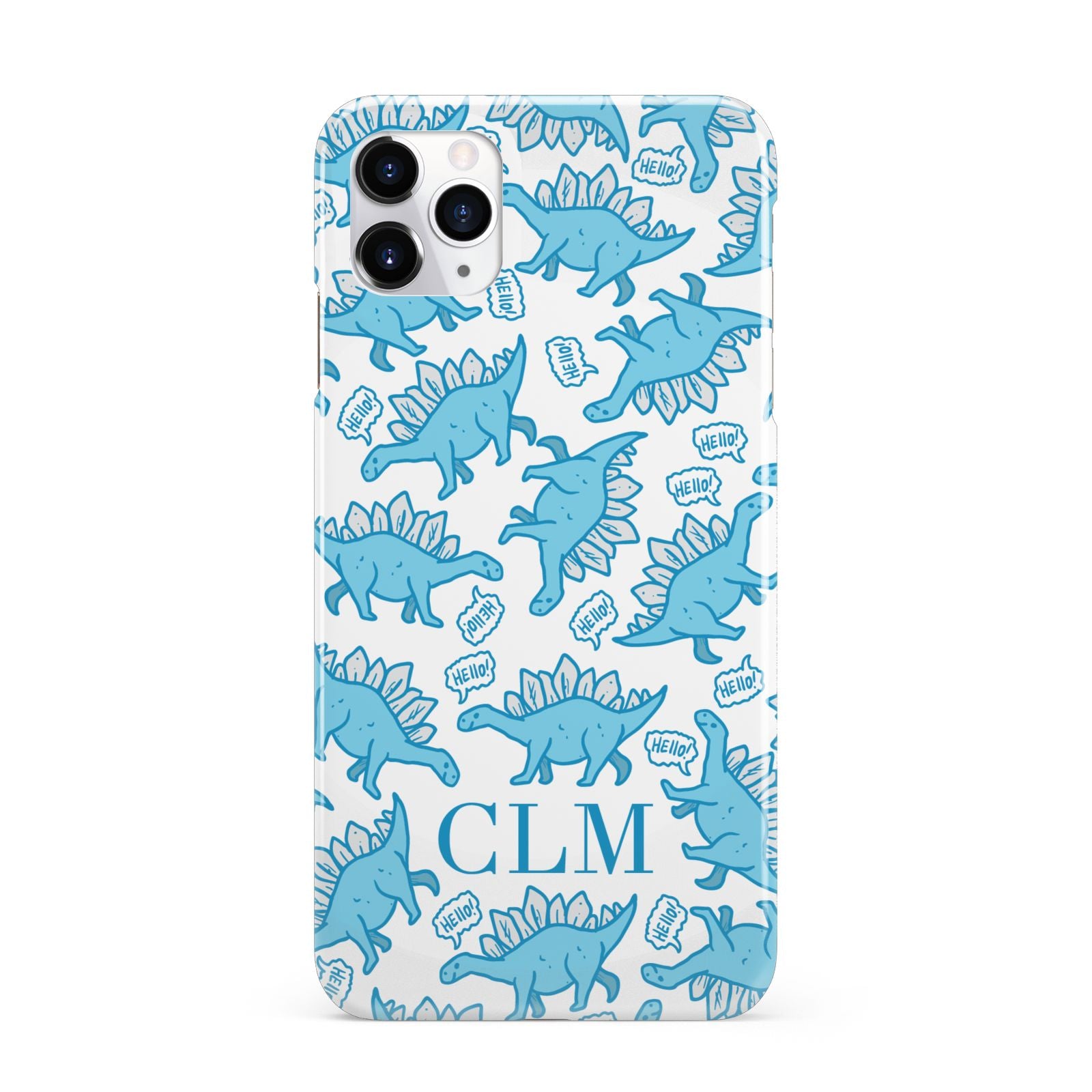Personalised Dinosaur Initials iPhone 11 Pro Max 3D Snap Case