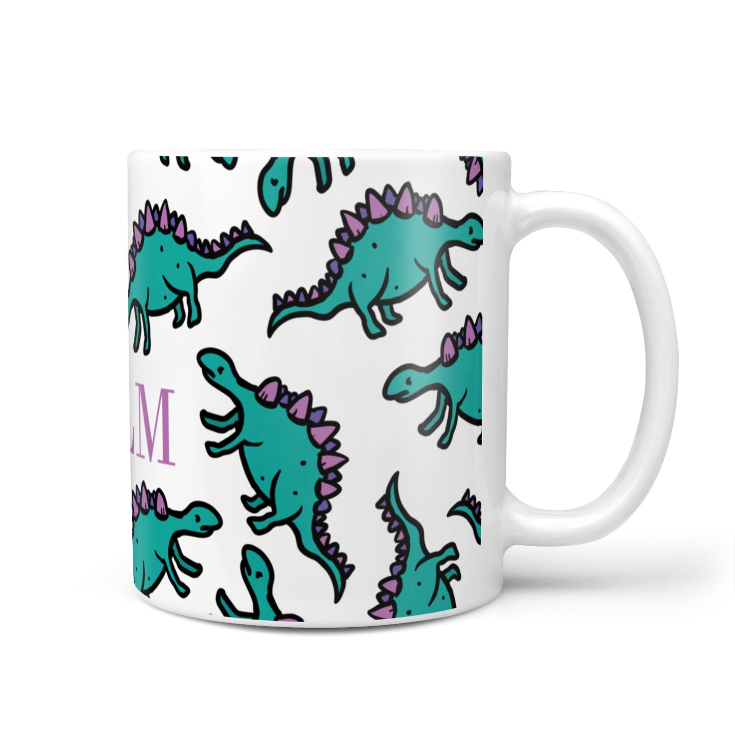 Personalised Dinosaur Monogrammed 10oz Mug