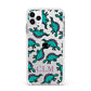 Personalised Dinosaur Monogrammed Apple iPhone 11 Pro Max in Silver with White Impact Case