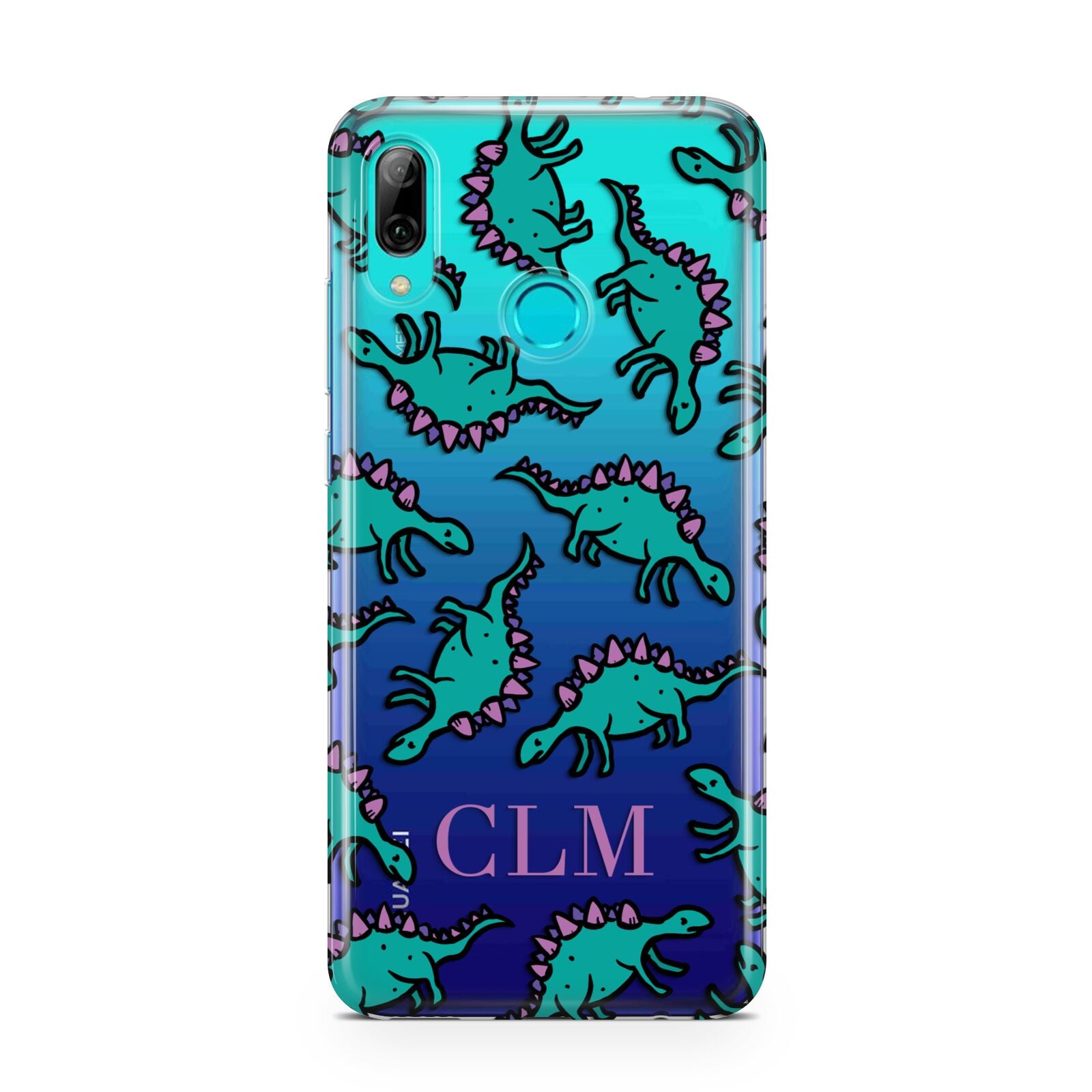 Personalised Dinosaur Monogrammed Huawei P Smart 2019 Case