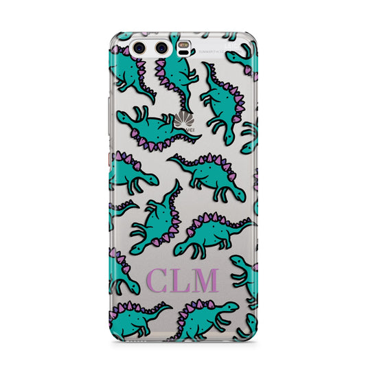 Personalised Dinosaur Monogrammed Huawei P10 Phone Case
