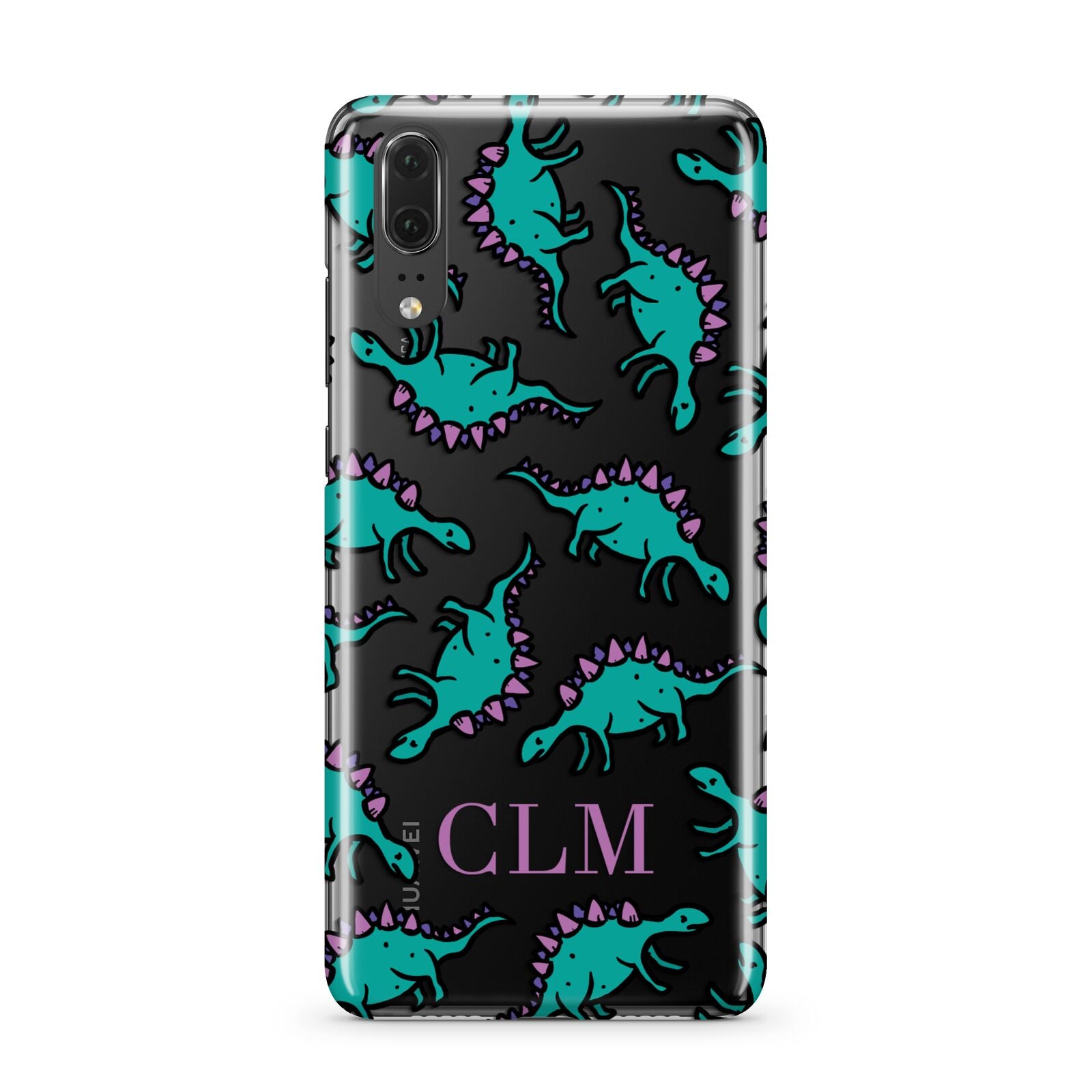 Personalised Dinosaur Monogrammed Huawei P20 Phone Case