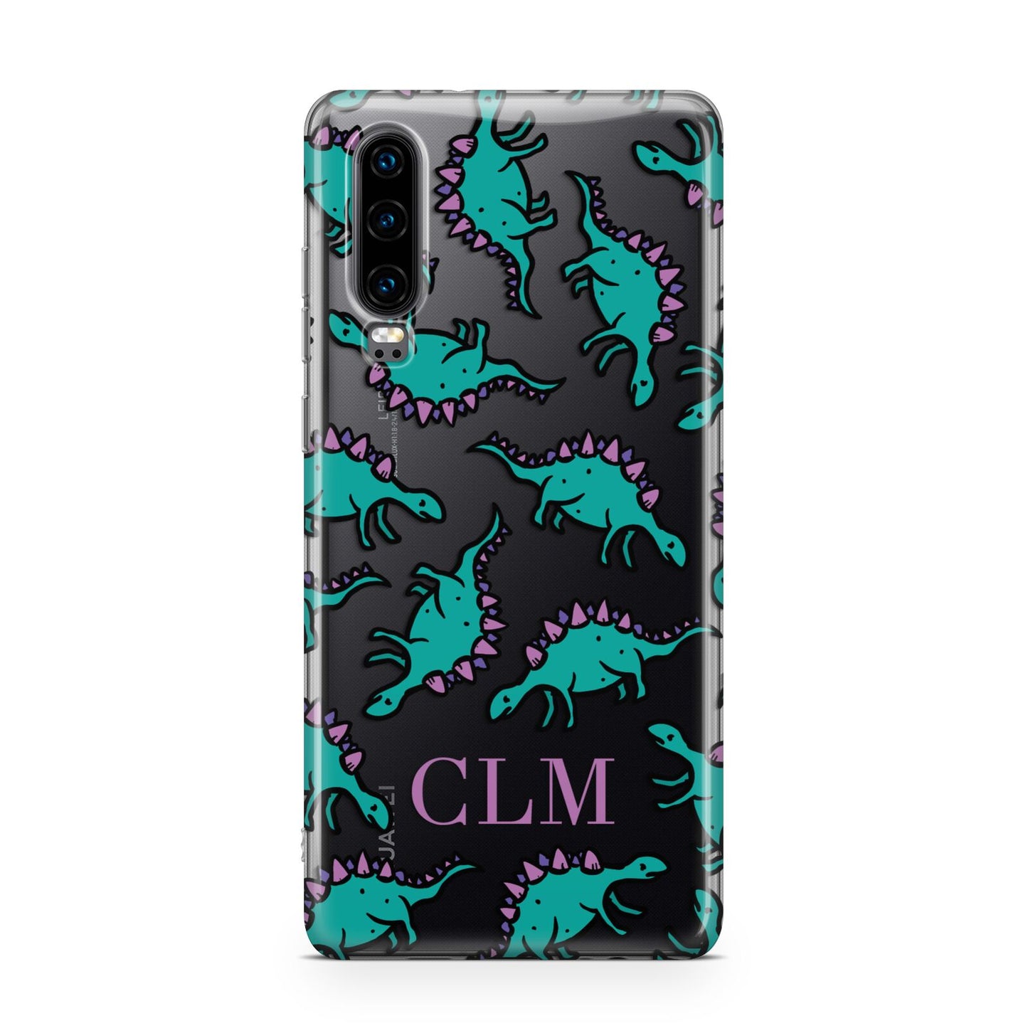 Personalised Dinosaur Monogrammed Huawei P30 Phone Case