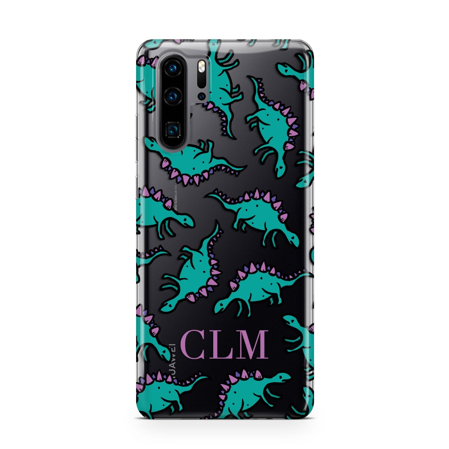 Personalised Dinosaur Monogrammed Huawei P30 Pro Phone Case