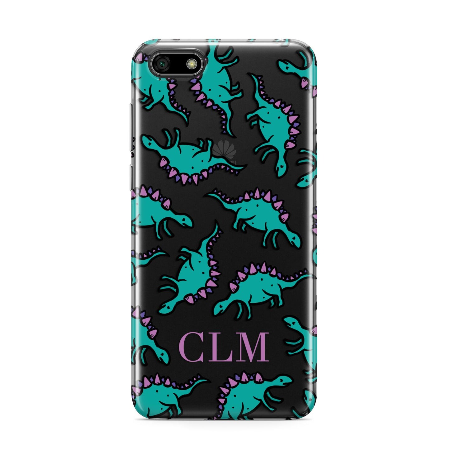 Personalised Dinosaur Monogrammed Huawei Y5 Prime 2018 Phone Case