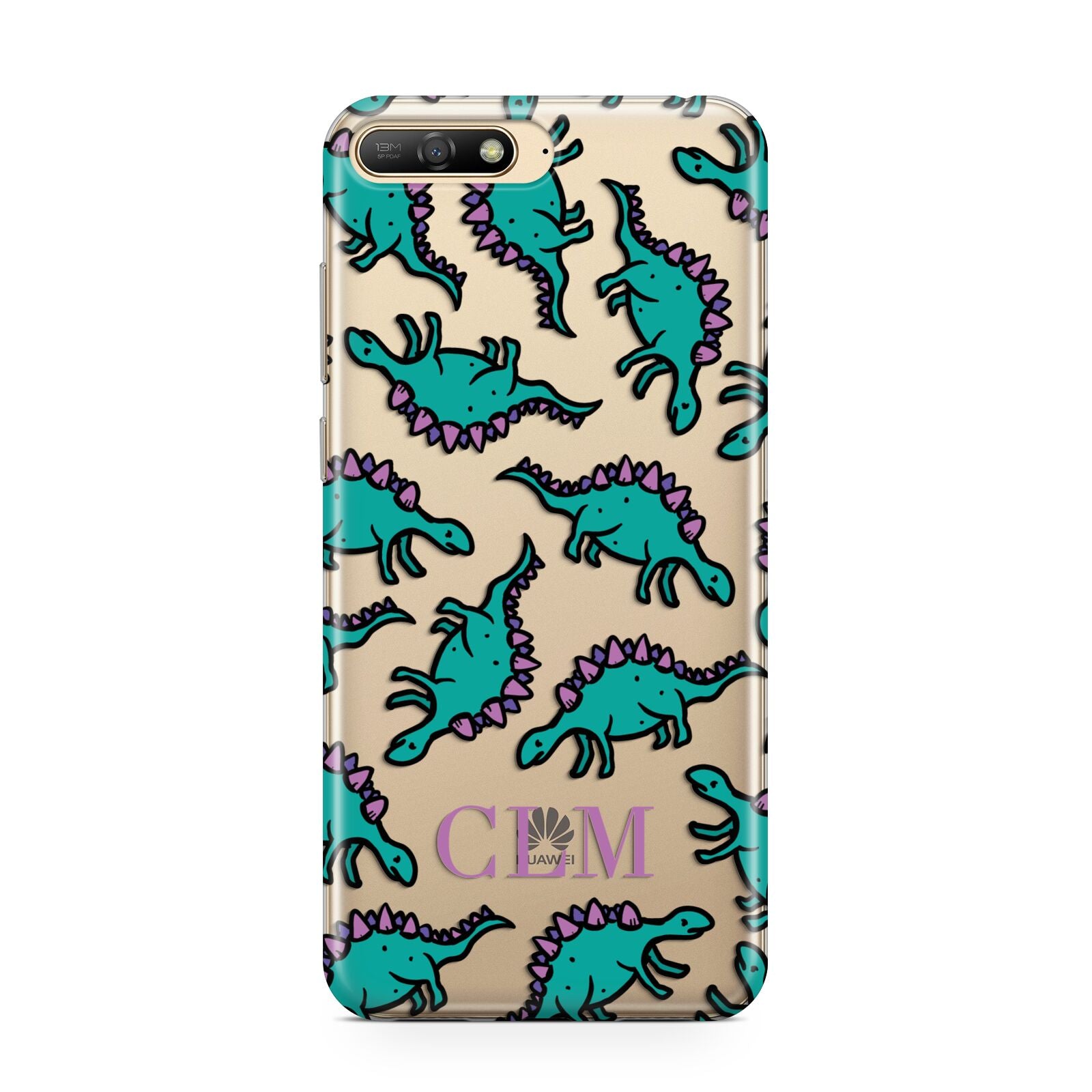 Personalised Dinosaur Monogrammed Huawei Y6 2018