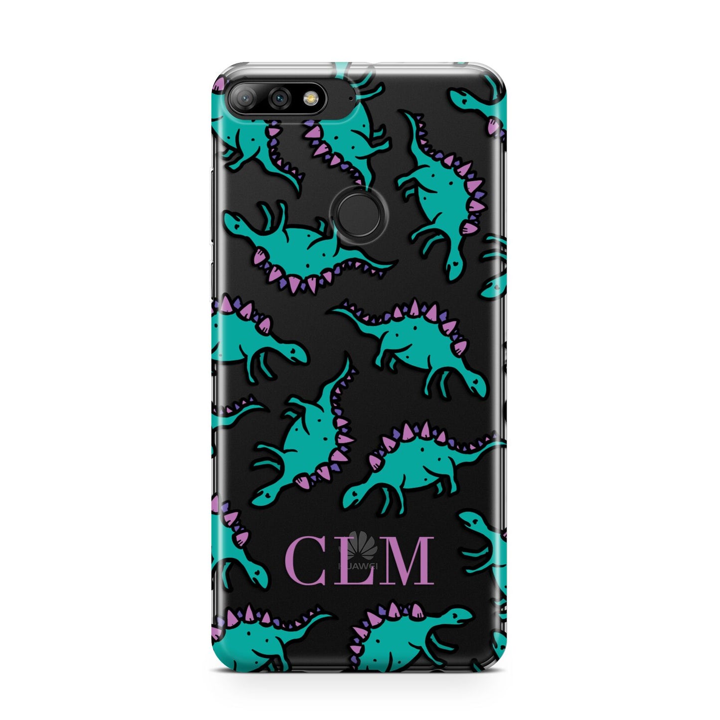 Personalised Dinosaur Monogrammed Huawei Y7 2018
