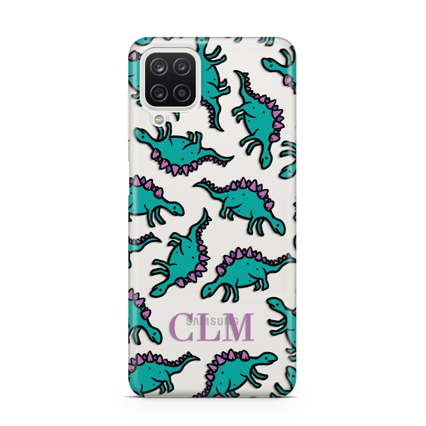 Personalised Dinosaur Monogrammed Samsung A12 Case