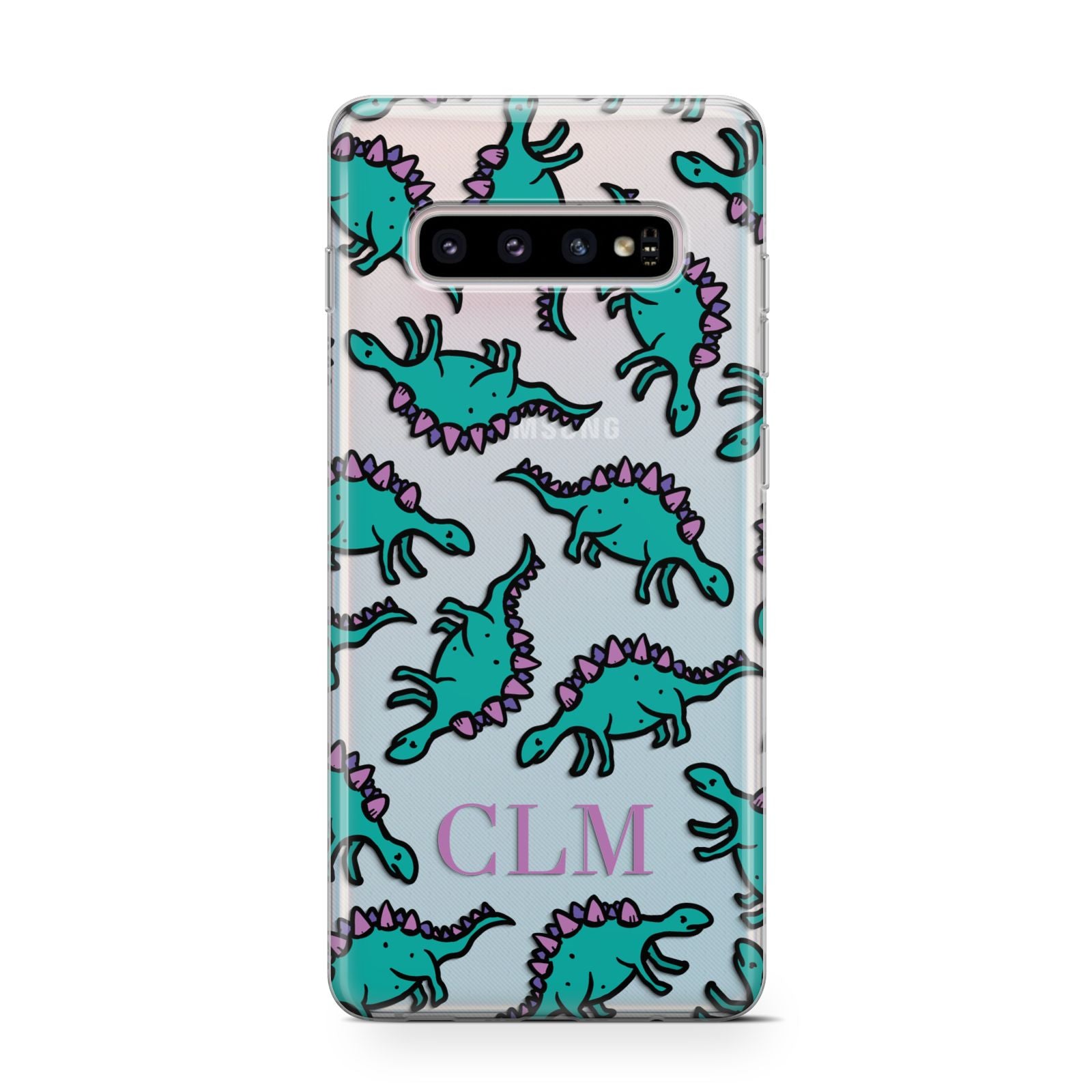 Personalised Dinosaur Monogrammed Samsung Galaxy S10 Case