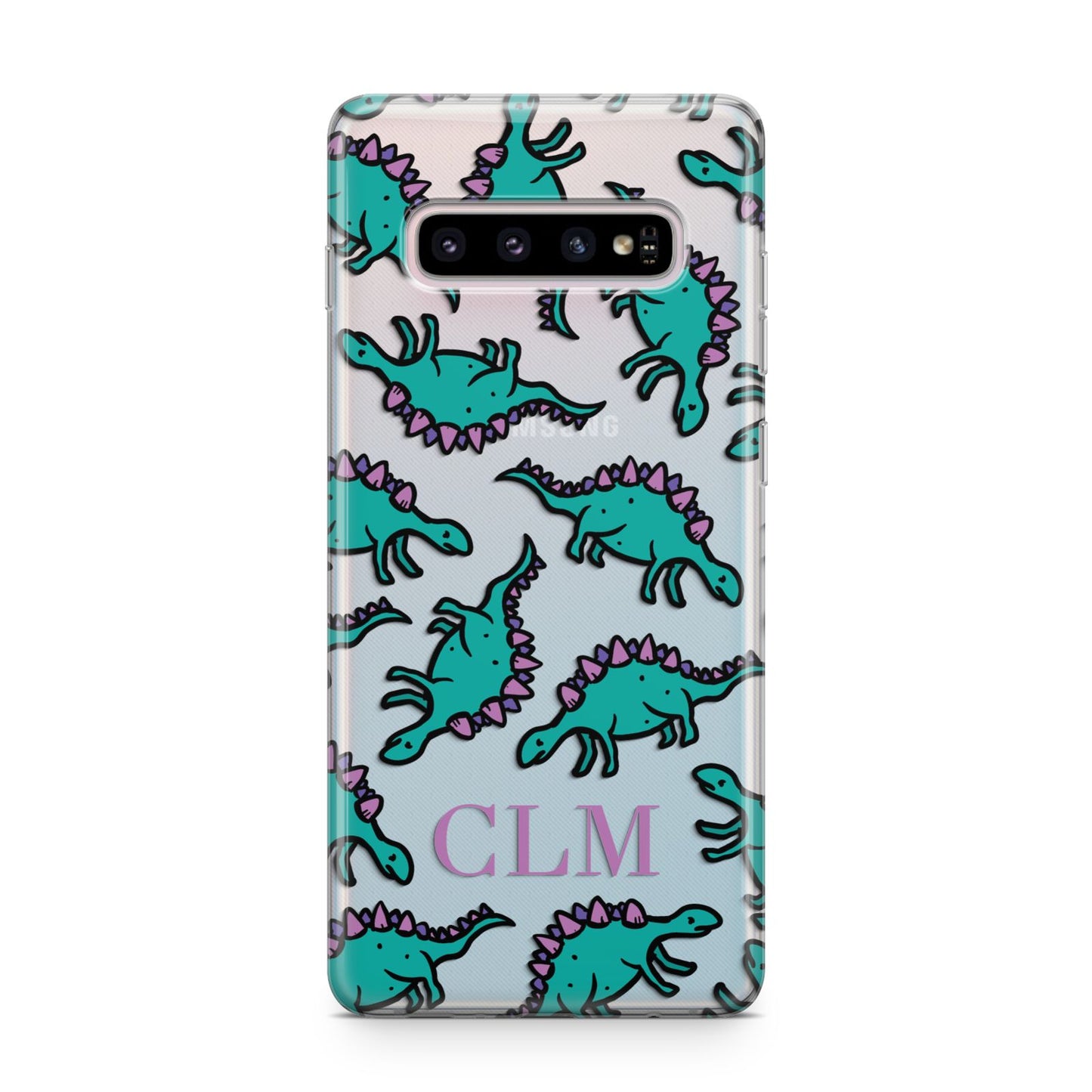 Personalised Dinosaur Monogrammed Samsung Galaxy S10 Plus Case