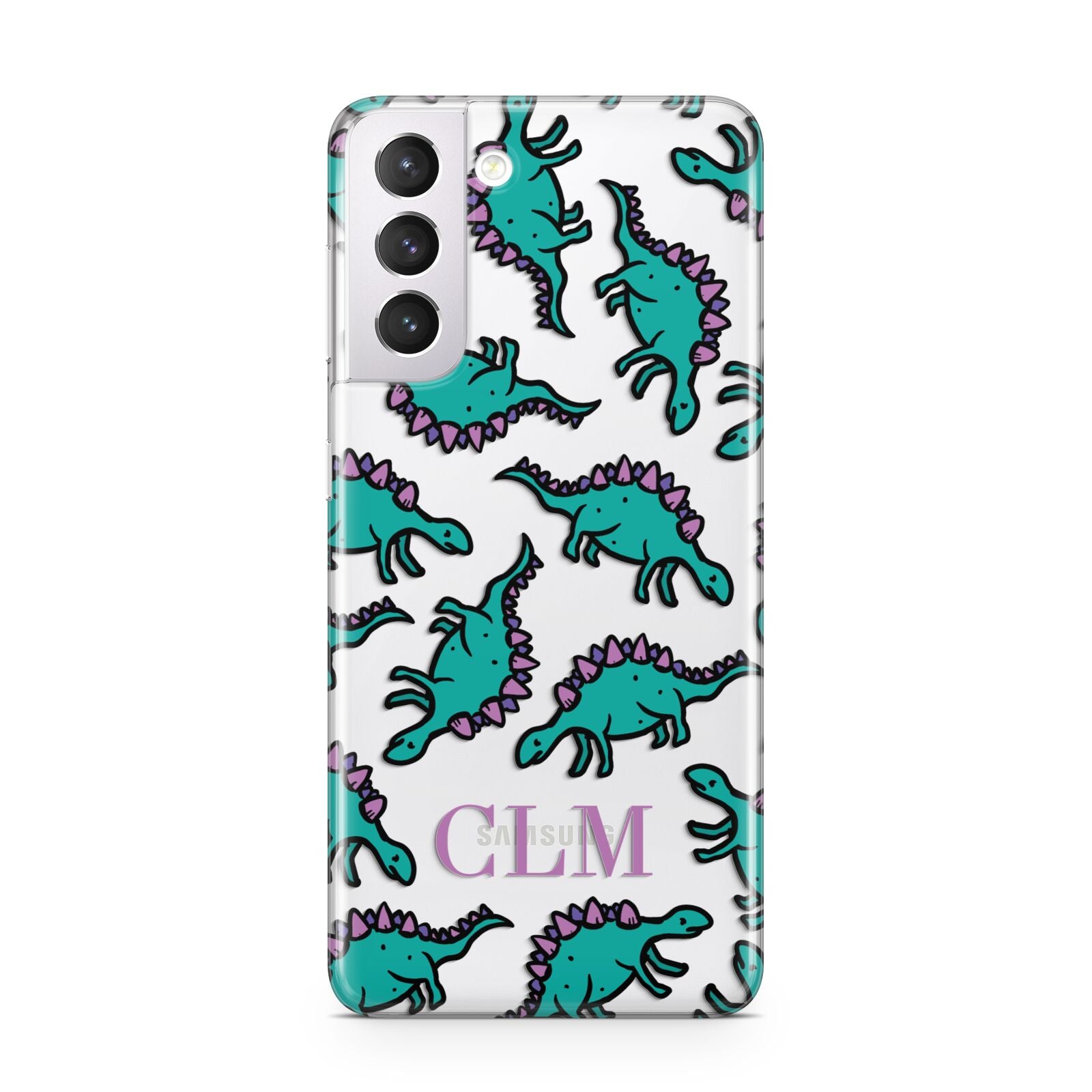 Personalised Dinosaur Monogrammed Samsung S21 Case