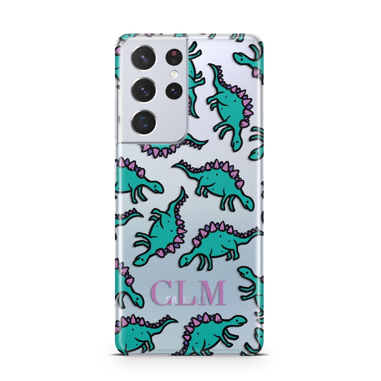 Personalised Dinosaur Monogrammed Samsung S21 Ultra Case