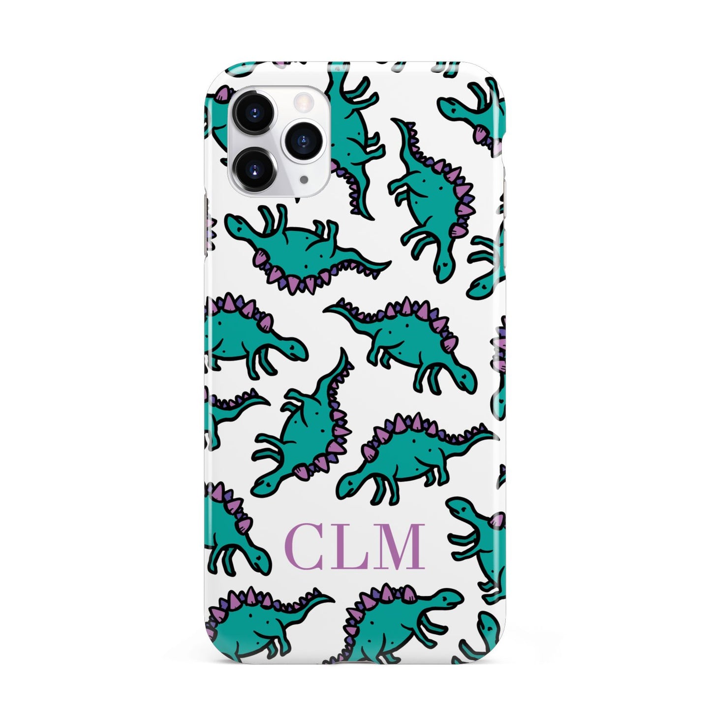 Personalised Dinosaur Monogrammed iPhone 11 Pro Max 3D Tough Case