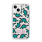 Personalised Dinosaur Monogrammed iPhone 14 Clear Tough Case Starlight