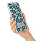 Personalised Dinosaur Monogrammed iPhone 7 Plus Bumper Case on Silver iPhone Alternative Image
