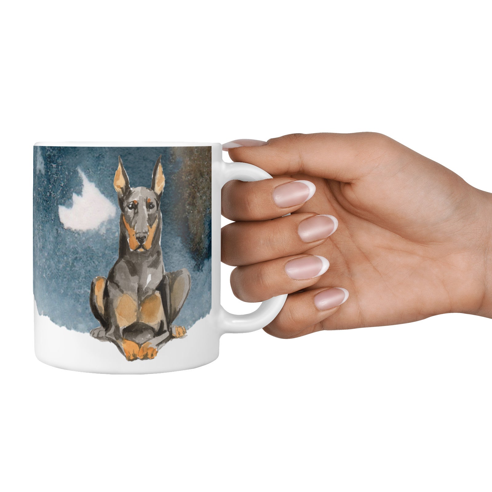 Personalised Doberman Dog 10oz Mug Alternative Image 4