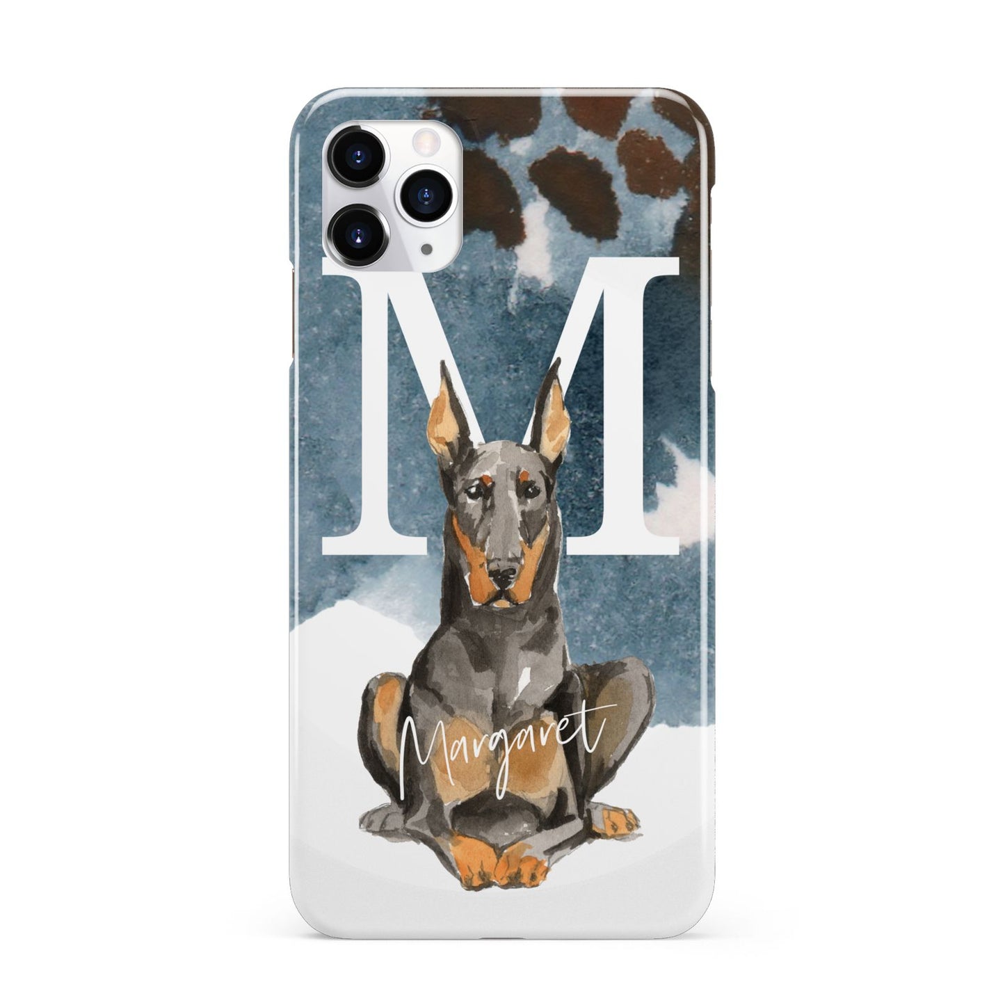 Personalised Doberman Dog iPhone 11 Pro Max 3D Snap Case