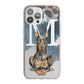 Personalised Doberman Dog iPhone 13 Pro Max TPU Impact Case with Pink Edges