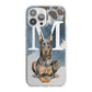 Personalised Doberman Dog iPhone 13 Pro Max TPU Impact Case with White Edges