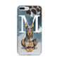 Personalised Doberman Dog iPhone 7 Plus Bumper Case on Silver iPhone