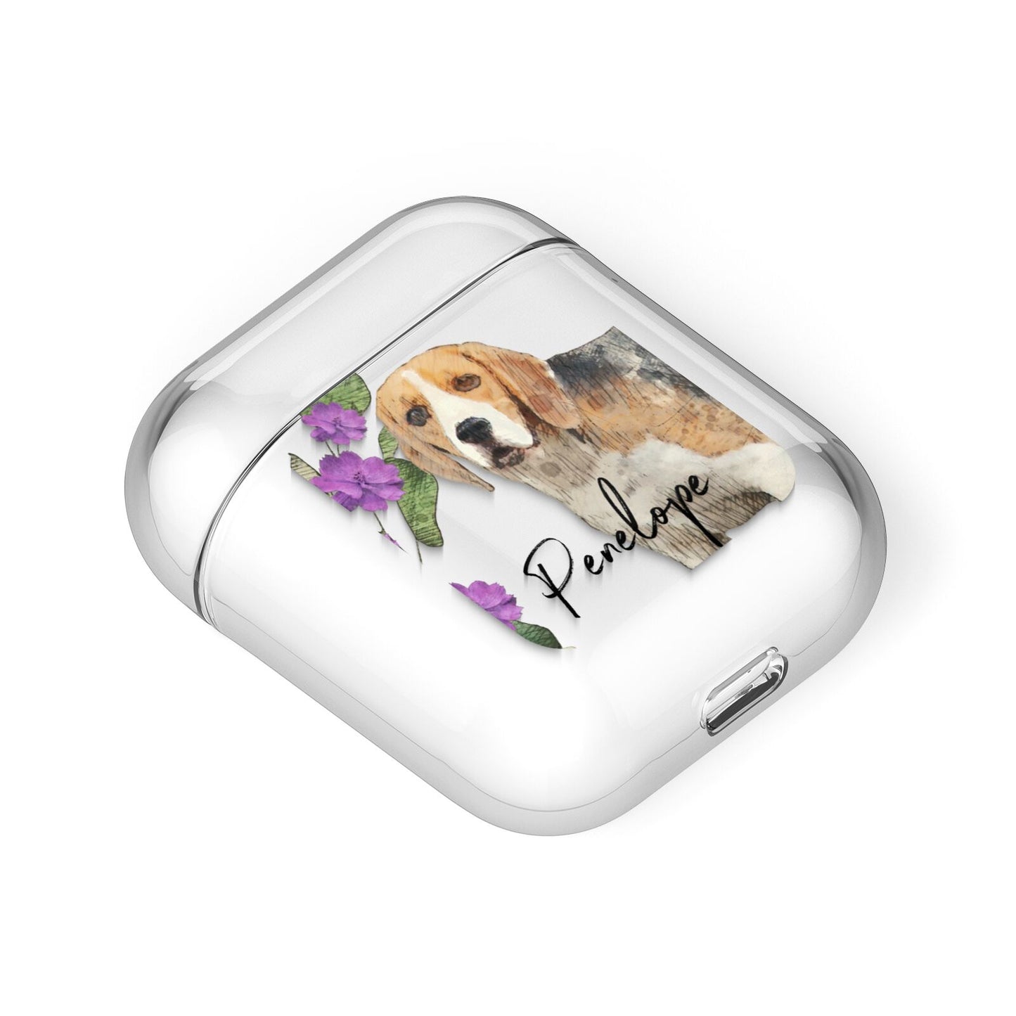 Personalised Dog AirPods Case Laid Flat