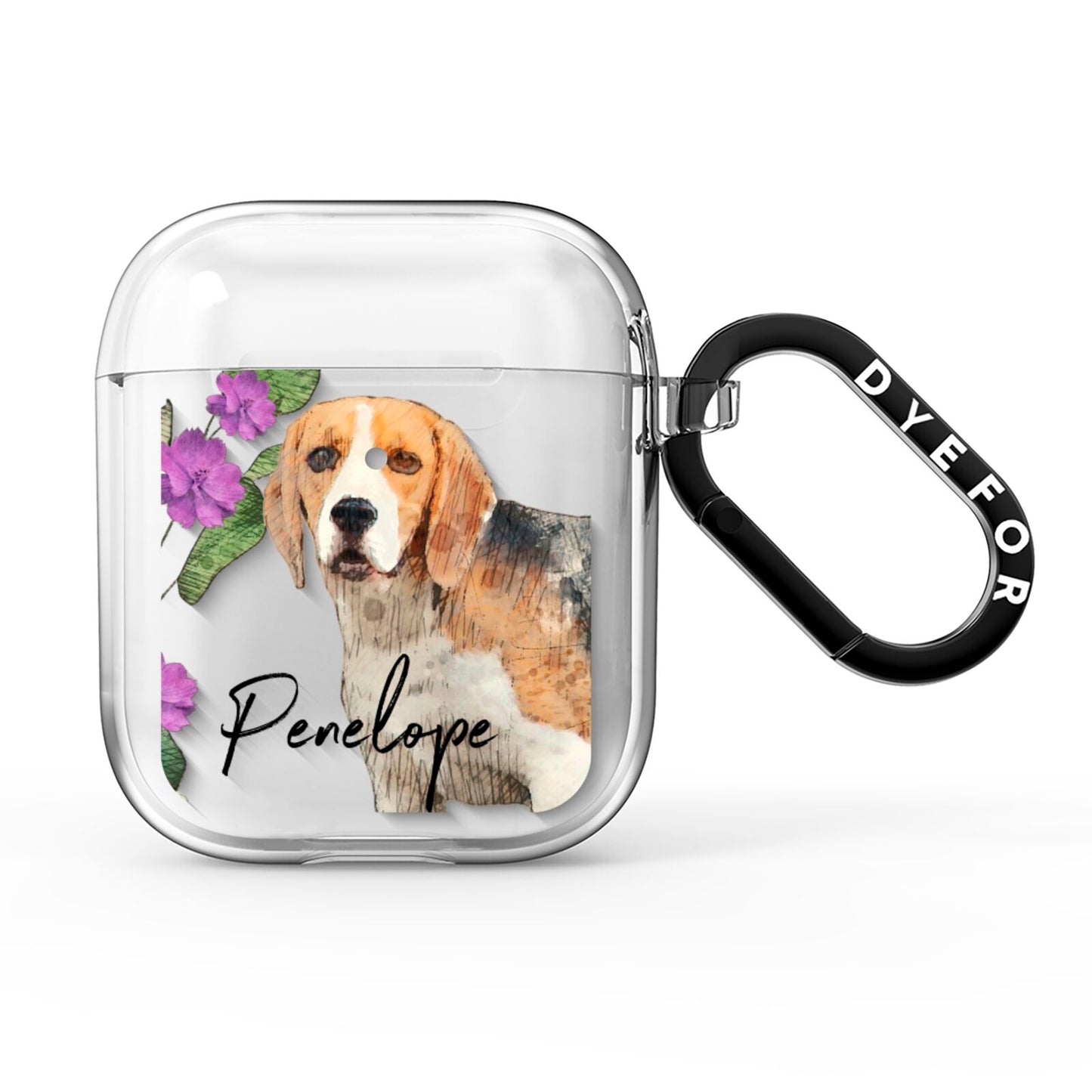 Personalised Dog AirPods Clear Case