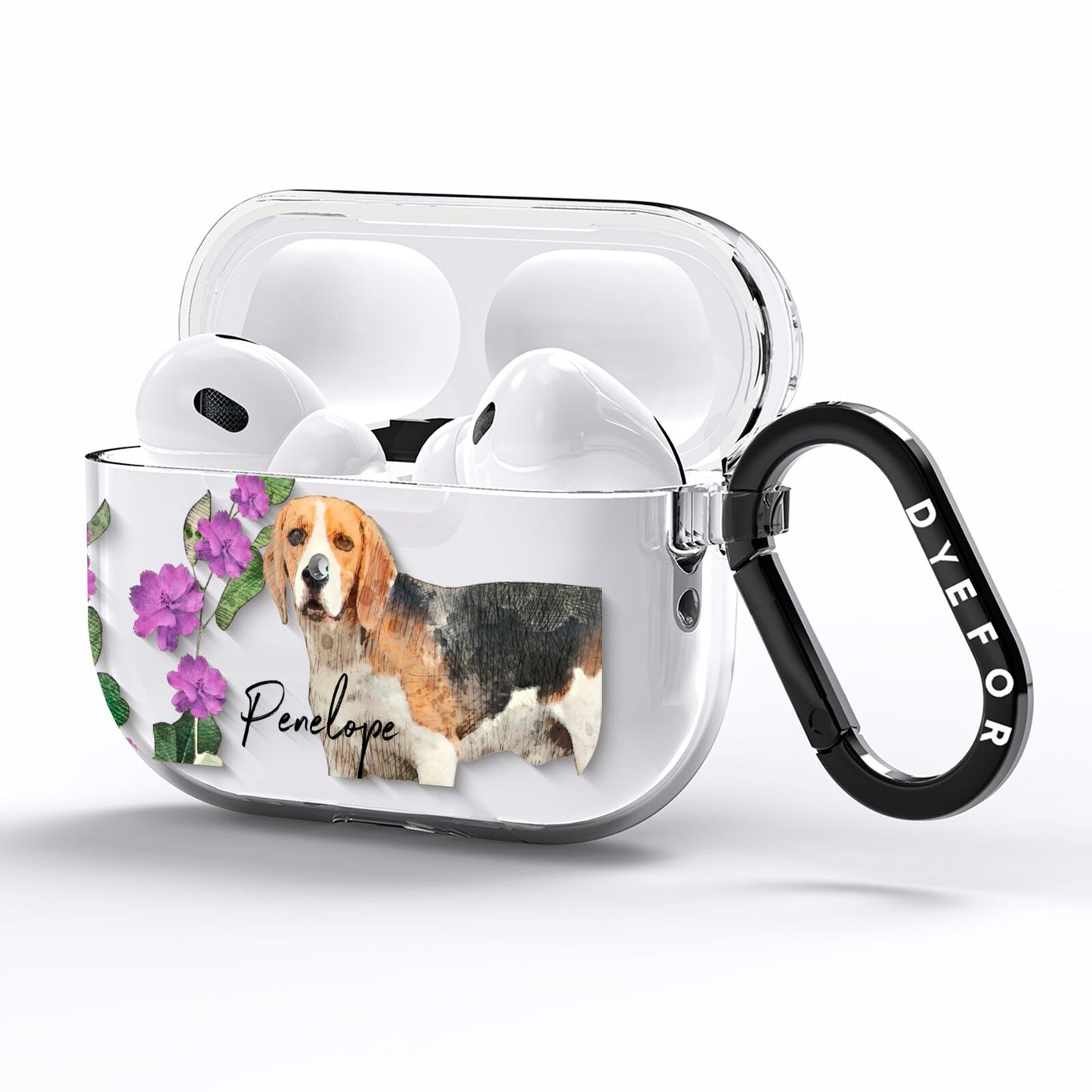 Personalised Dog AirPods Pro Clear Case Side Image