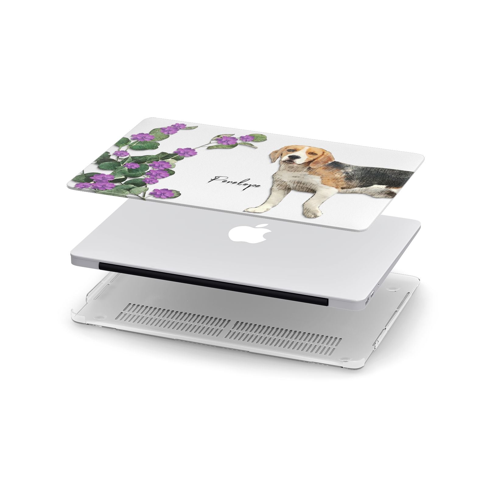 Personalised Dog Apple MacBook Case in Detail