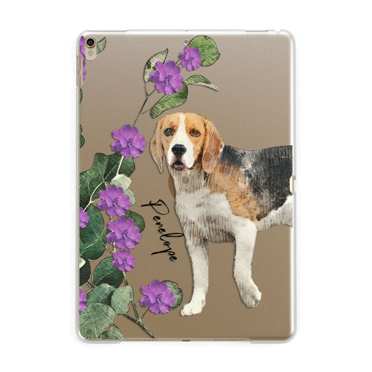 Personalised Dog Apple iPad Gold Case