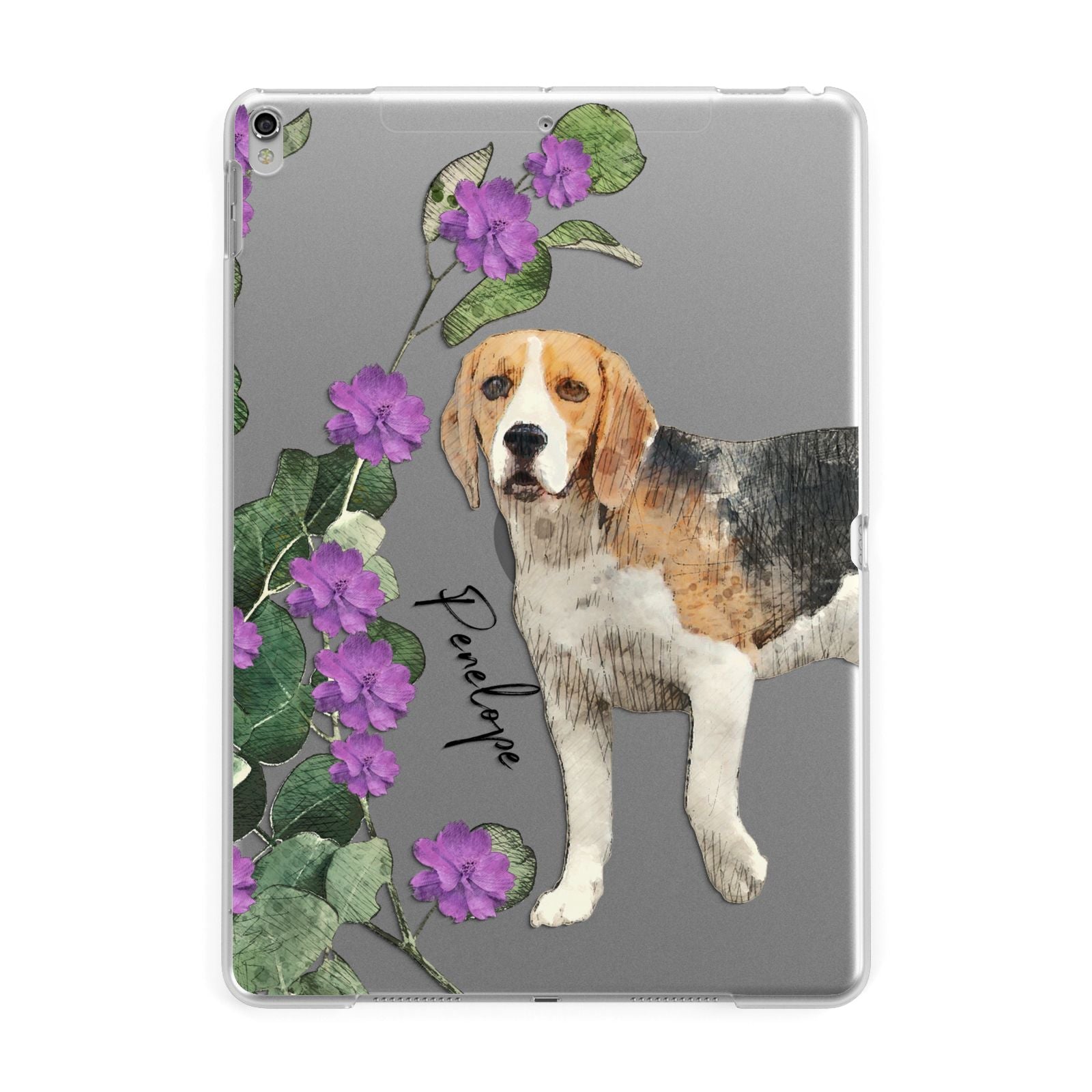 Personalised Dog Apple iPad Silver Case