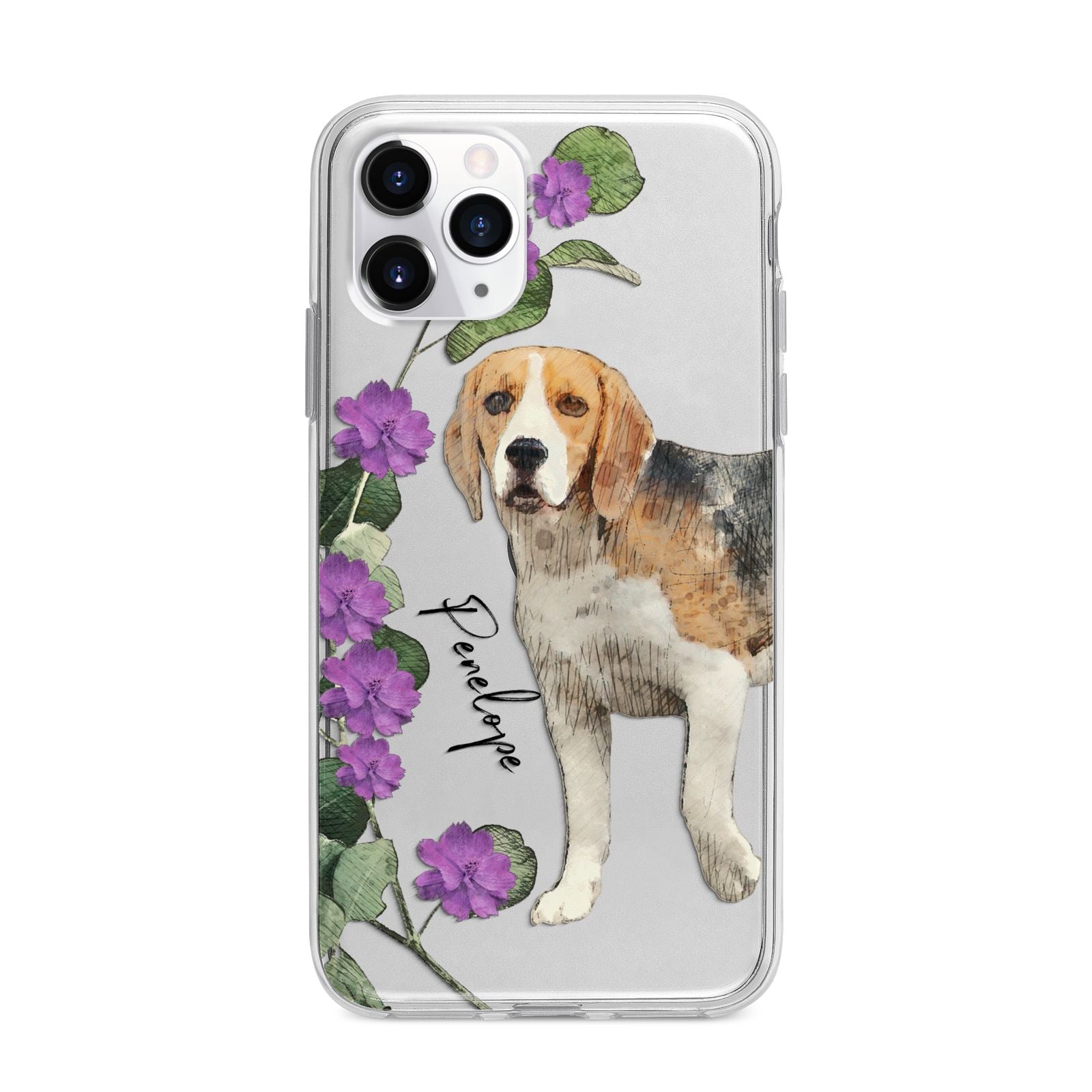Personalised Dog Apple iPhone 11 Pro Max in Silver with Bumper Case