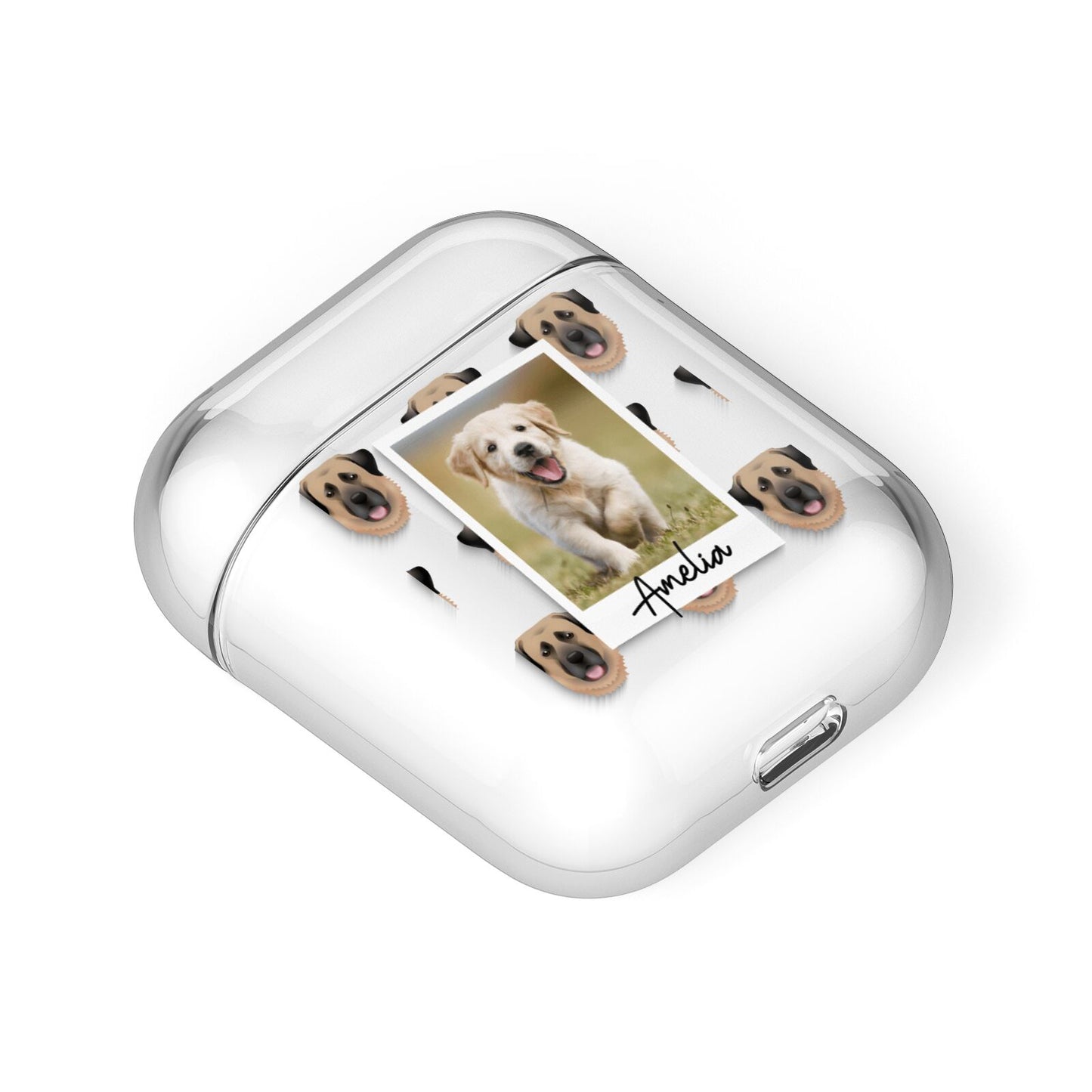 Personalised Dog Photo AirPods Case Laid Flat