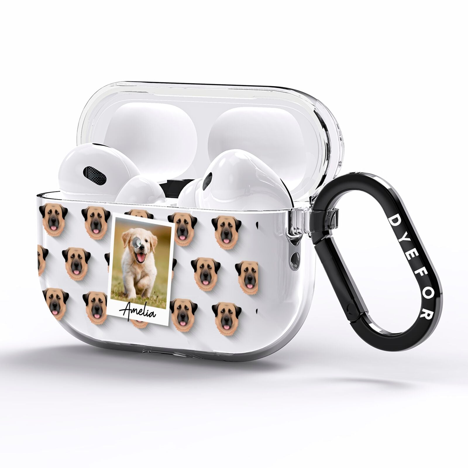 Personalised Dog Photo AirPods Pro Clear Case Side Image